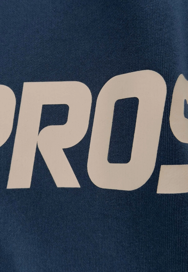 Bluza męska z kapturem streetwear Prosto Big Log granatowa