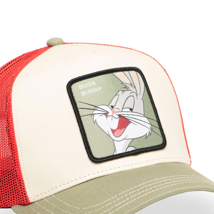 Czapka z daszkiem Capslab Looney Tunes Bugs Bunny kremowo/czerwona