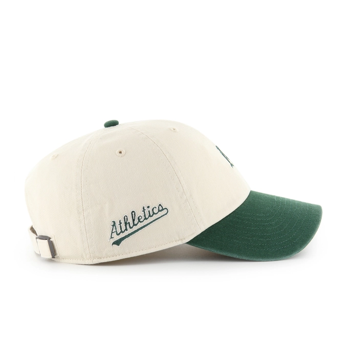 Czapka z daszkiem 47 Brand Oakland Athletics Base Runner Clean Up kremowa zielona