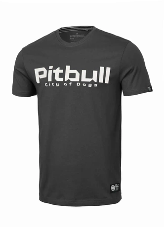 Koszulka męska T-Shirt Pit Bull Pitbull City Of Dogs grafit