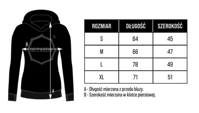 Bluza damska z kapturem Octagon Logo hoodie white