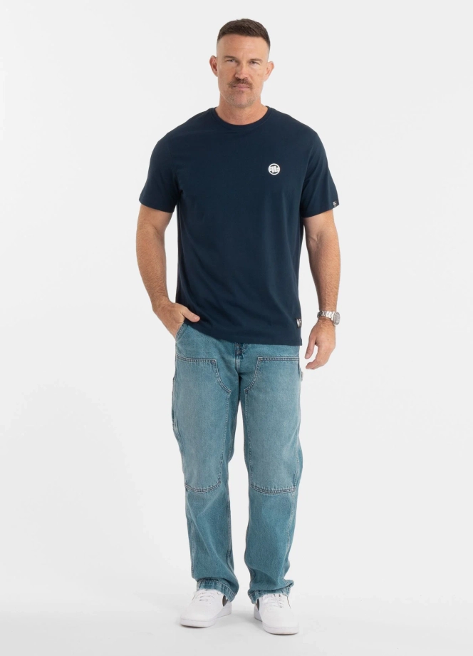 Koszulka męska T-Shirt Pitbull Small Logo granatowa