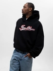 Bluza męska z kapturem oversize Jigga Wear Written Logo czarna