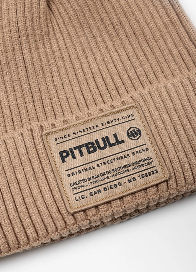 Czapka zimowa Pit Bull Beanie Dock beżowa
