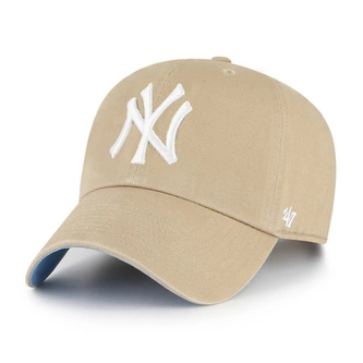 Czapka z daszkiem 47 Brand New York Yankees Khaki Ballpark Clean Up beżowa