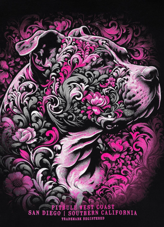 Bluza damska z kapturem oversize Pit Bull Tattoo czarna