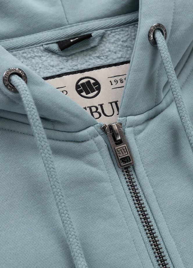 Bluza męska z kapturem Pitbull Pit Bull Lancaster 2 ZIP Washed jasno niebieska
