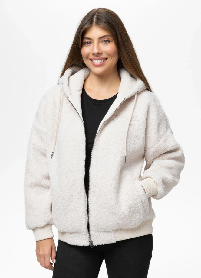 Bluza damska z kapturem ZIP Pitbull Daisy kremowa