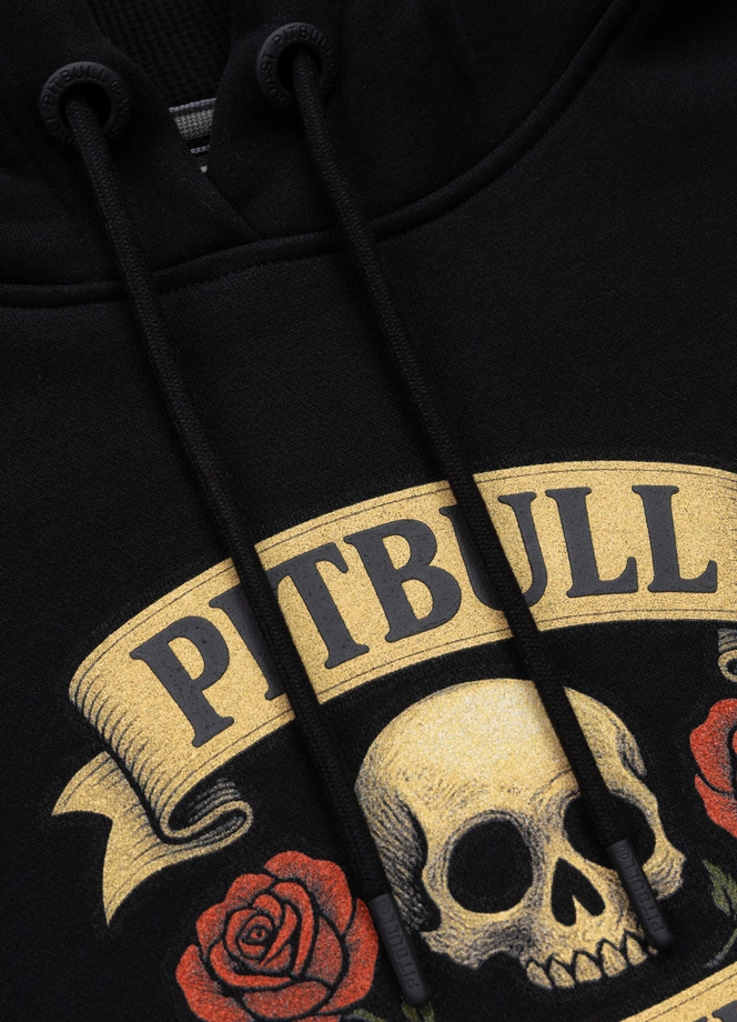 Bluza damska z kapturem oversize Pit Bull La Santa Muerte czarna