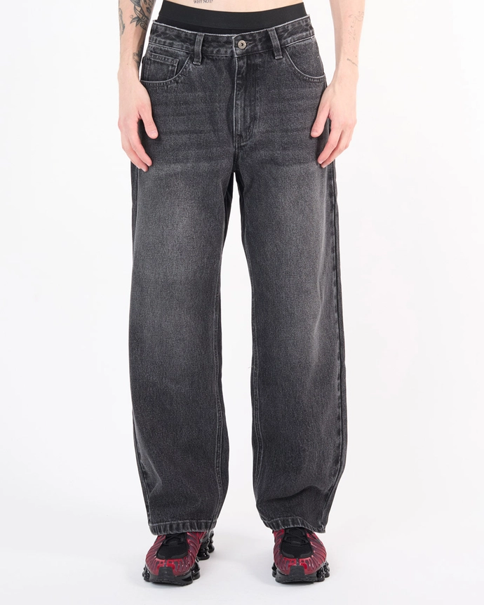 Spodnie męskie Jeans Baggy Prosto Shield szare