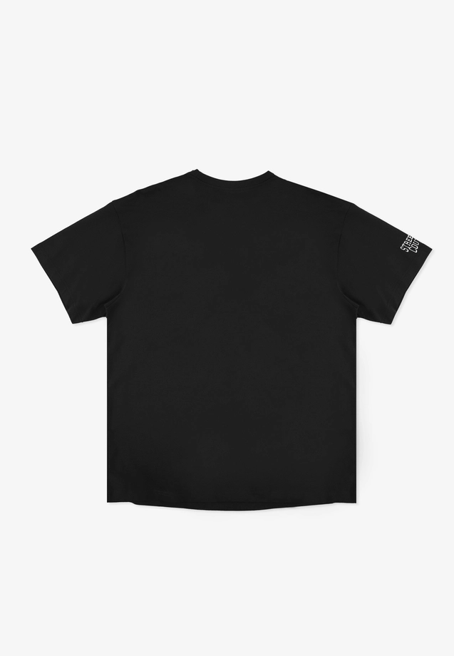 Koszulka męska t-shirt oversize Prosto Football Fan sprany czarny