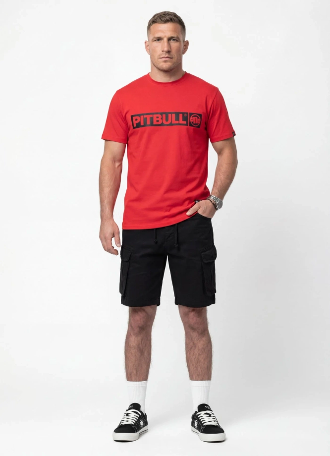 Koszulka męska T-Shirt Pitbull Hilltop fluo czerwona