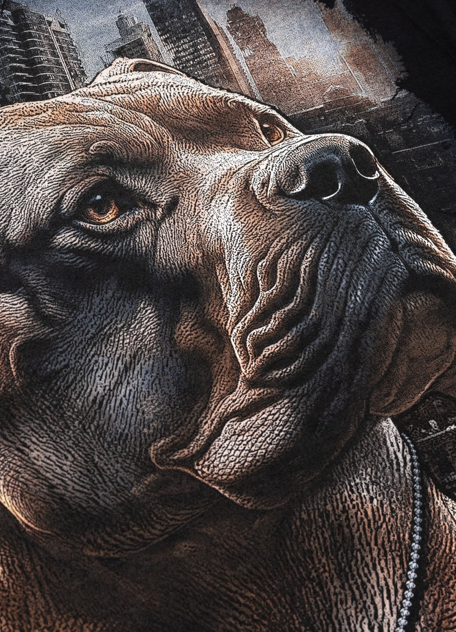 Koszulka męska T-Shirt Pit Bull Pitbull Hero czarna