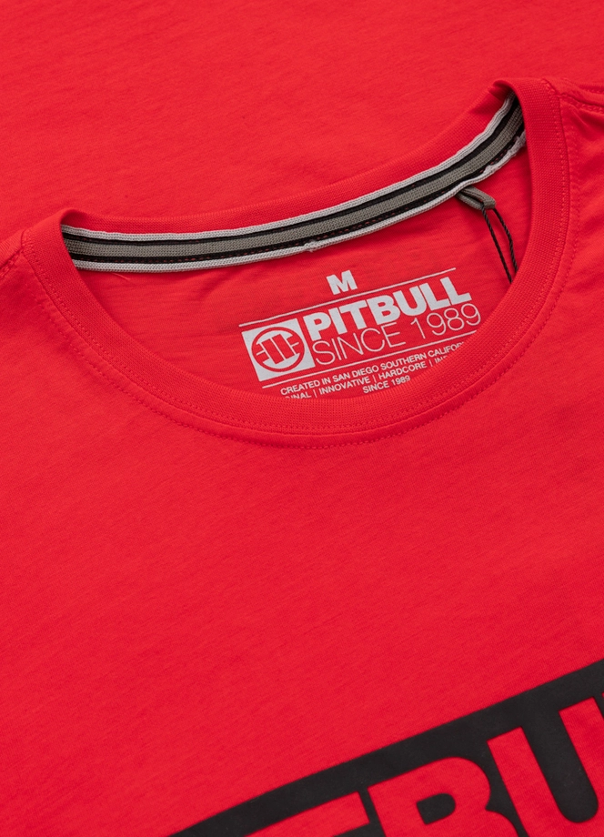 Koszulka męska T-Shirt Pitbull Hilltop fluo czerwona