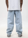 Spodnie męskie Jeans Super Baggy Jigga Wear New Outline Bleached niebieskie