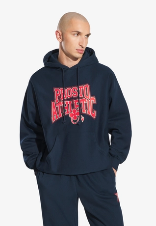 Bluza męska z kapturem oversize Prosto Chicago granatowa