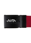 Pasek parciany Pitbull Webbing Belt Old Logo black/red