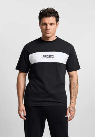 Koszulka męska t-shirt Prosto Root czarno/biała