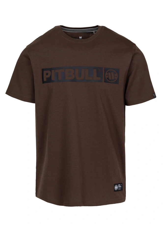 Koszulka męska T-Shirt Pitbull Hilltop ciemno brązowa