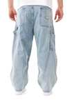 Spodnie męskie jeans Mass Denim Worker Extra Baggy Fit jasne niebieskie