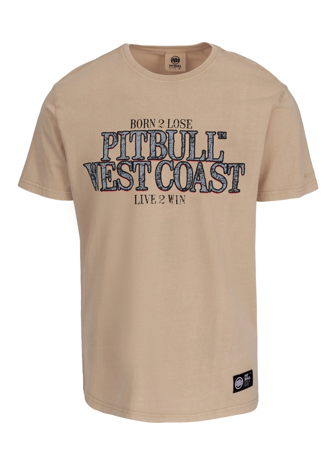 Koszulka męska T-Shirt Pit Bull Pitbull Denim Washed Ace Of Spades II beżowa