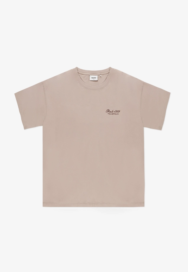 Koszulka męska t-shirt Prosto Team beżowa