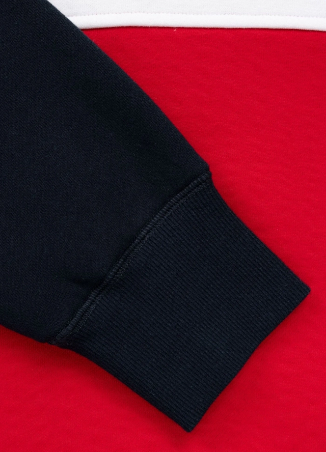 Bluza męska z kapturem Pit Bull Gibson granatowo/czerwona