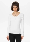 Koszulka longsleeve damski Pit Bull Rib biała