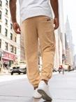 Spodnie męskie sztruksowe Jogger Jigga Wear Cord beżowe