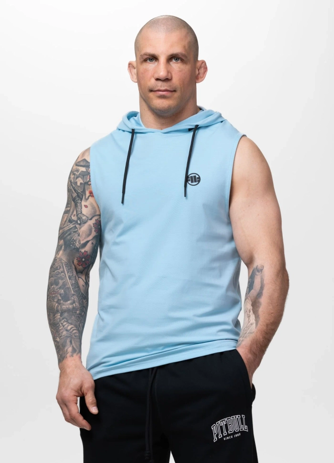 Koszulka męska tank top z kapturem Pit Bull Pitbull Mercado Hilltop niebieska