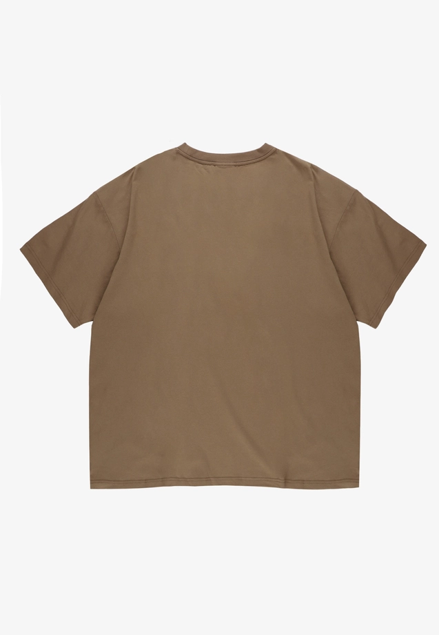 Koszulka męska t-shirt Prosto Damage Target brązowa