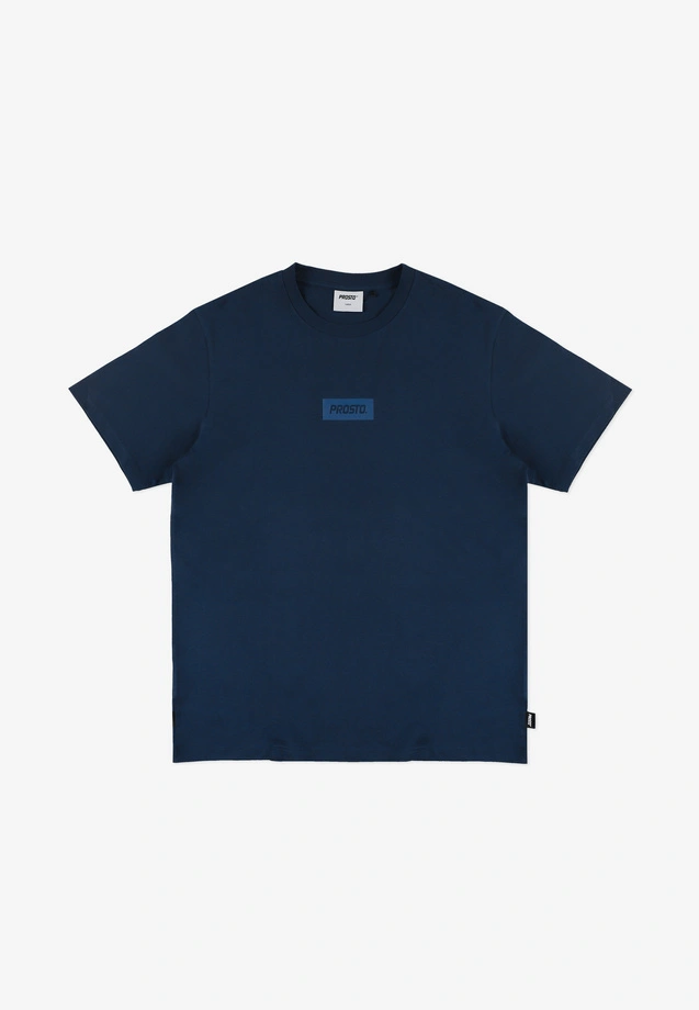 Koszulka męska t-shirt Prosto Box Logo granatowa