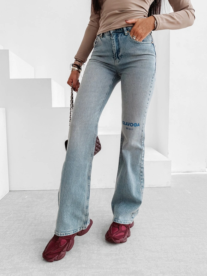 Spodnie damskie jeans Olavoga Zoio jasno niebieskie