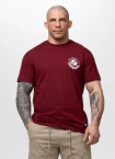 Koszulka męska T-Shirt Pit Bull Pitbull Dog SD bordowa