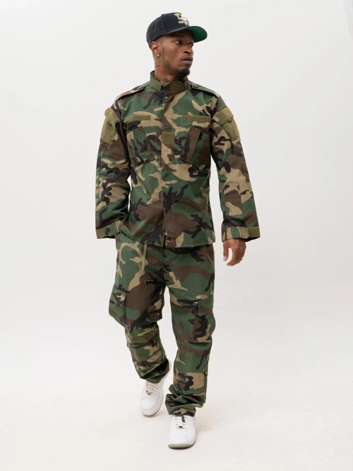 Komplet militarny męski Jigga Wear Military zielony camo