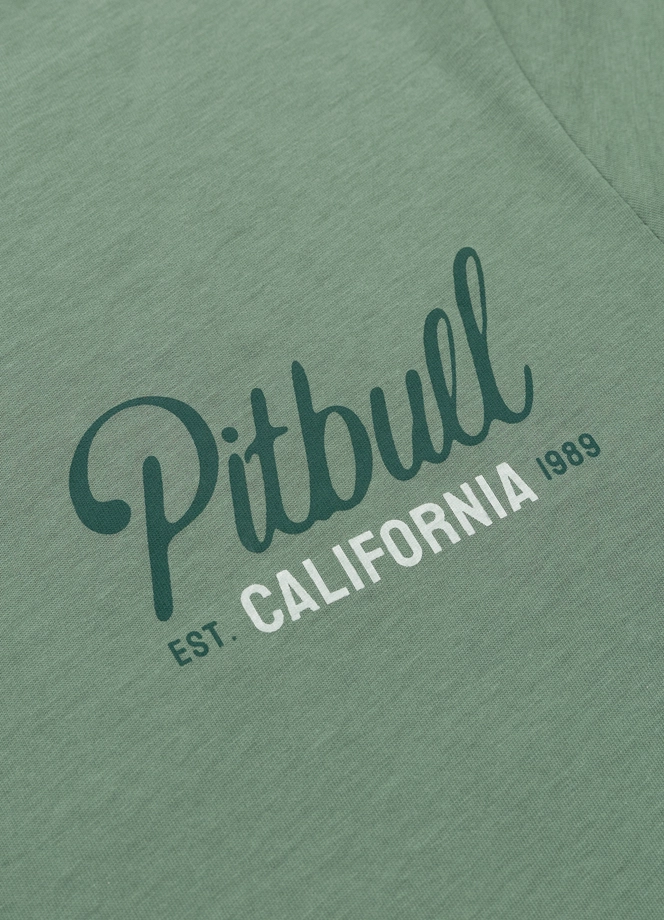Koszulka męska T-Shirt Pit Bull Pitbull San Diego Born miętowa zielona