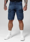Spodenki szorty jeans bojówki męskie Pitbull Navy Wash Longspur granatowe