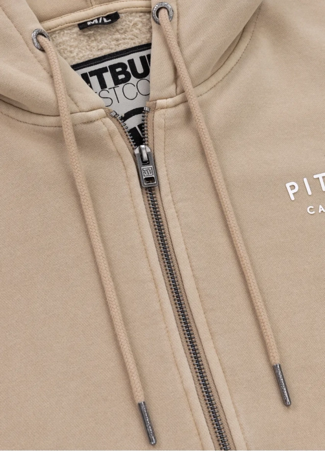 Bluza damska Pit Bull Manzanita Pitbull hooded zip beżowa
