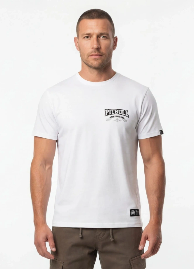 Koszulka męska T-Shirt Pitbull Troublemaker biała
