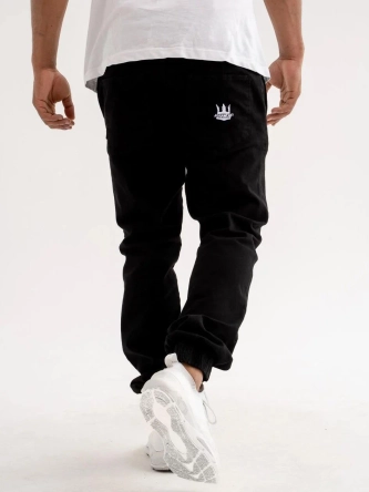 Spodnie męskie Jogger Jeans Jigga Wear Crown czarne