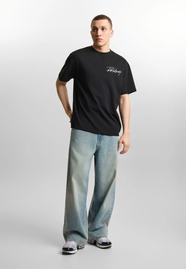 Koszulka męska t-shirt oversize Prosto Club czarna