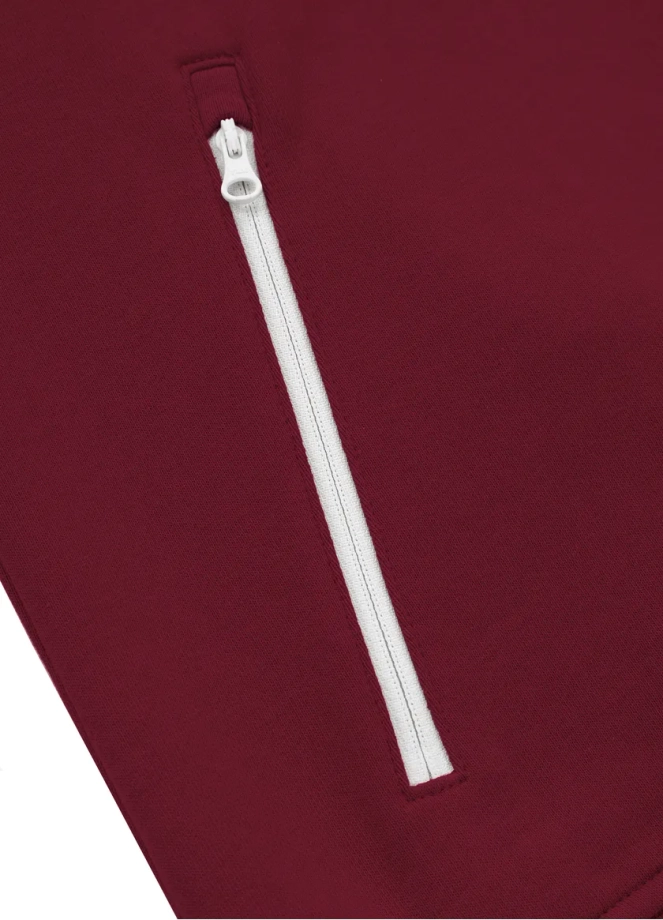 Bluza meska z kapturem Pitbull Pit Bull Hilltop Terry 23 hooded bordowa