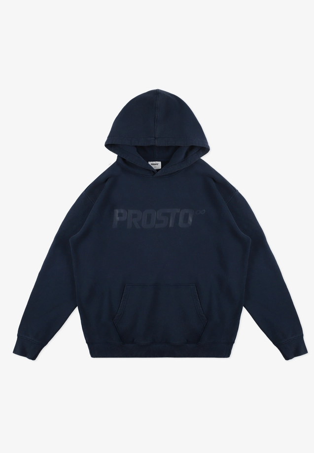 Bluza męska streetwear z kapturem Prosto Big Log granatowa