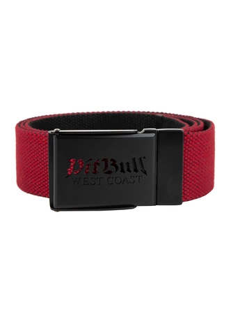 Pasek parciany Pitbull Webbing Belt Old Logo black/red