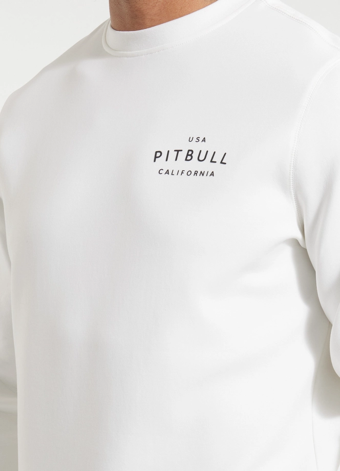 Bluza męska bez kaptura Pitbull Pit Bull Sampson biała