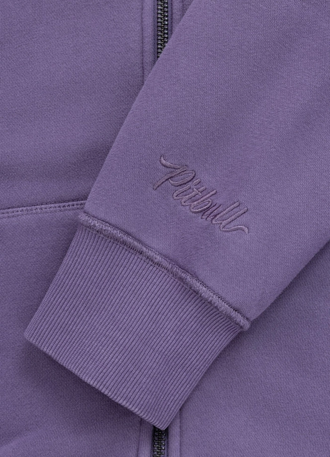 Bluza damska z kapturem ZIP Pitbull Washed Lovia fioletowa