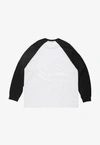 Koszulka longsleeve męski oversize Prosto Harvard biała/granatowa
