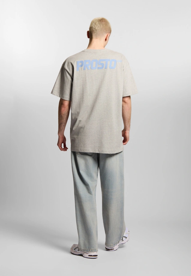 Koszulka męska t-shirt oversize Prosto Big Log Infinity szara