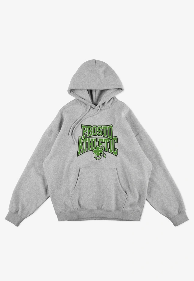 Bluza męska z kapturem oversize Prosto Chicago szara