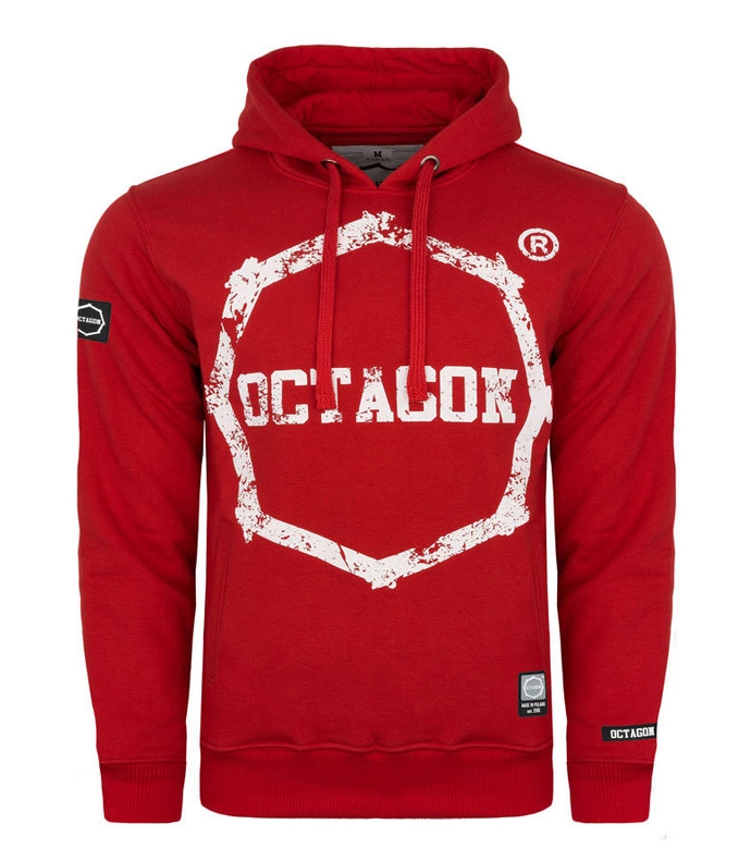 Bluza z kapturem Octagon Smash hooded czerwona